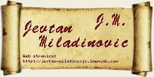Jevtan Miladinović vizit kartica